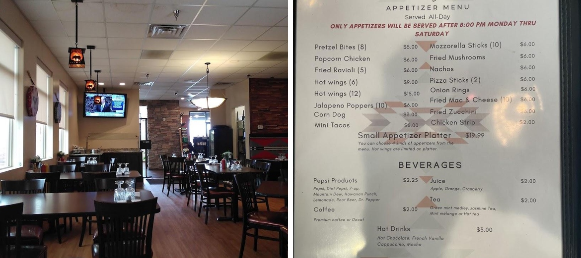 UTE Crossing Grill Menu
