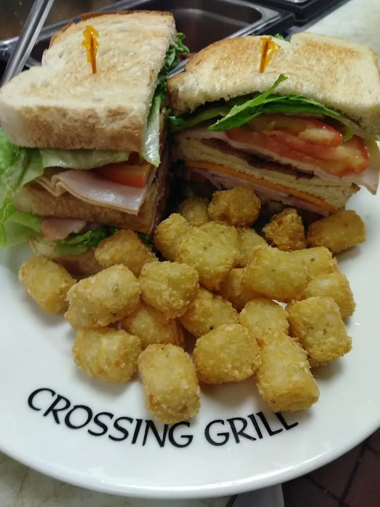 Club Sandwich with Tator Tots
