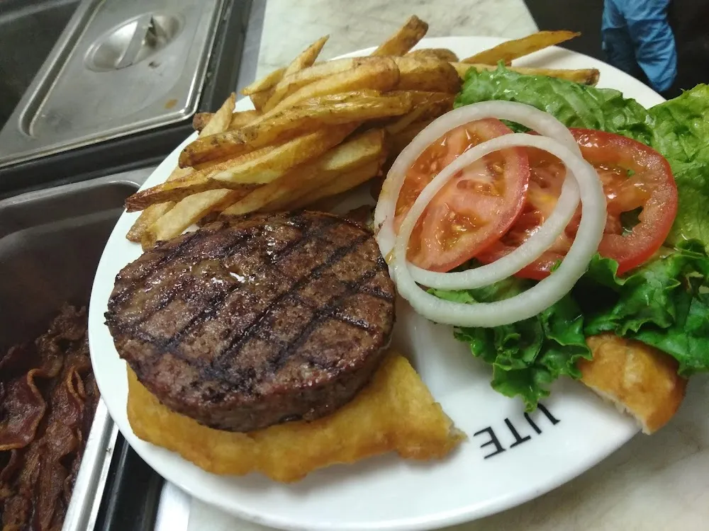Indian Burger and Fries